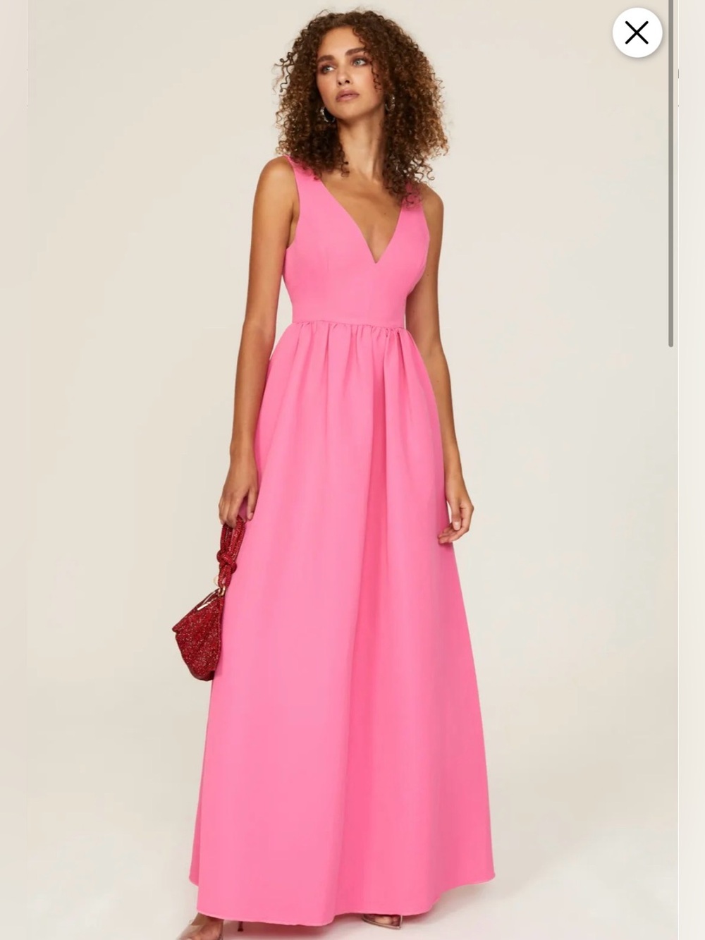 Sachin + Babi “Katrina” Pink Bow-Back Gown Dress size 4 - Picture 3 of 10